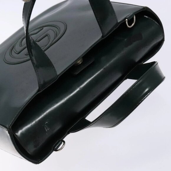 GUCCI Hand Bag Enamel Green Silver - Picture 6 of 16